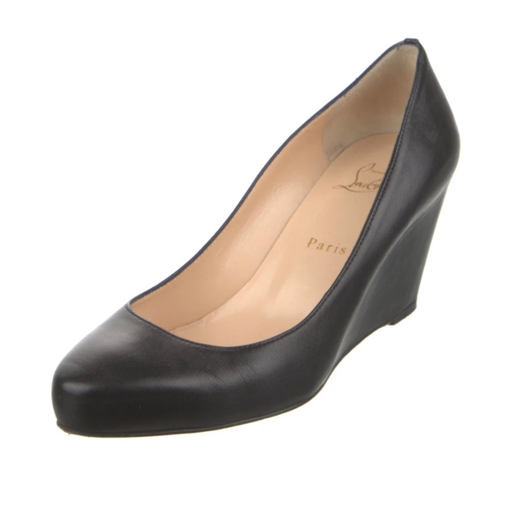 Christian Louboutin leather Wedge Pumps | Black EU 39.5